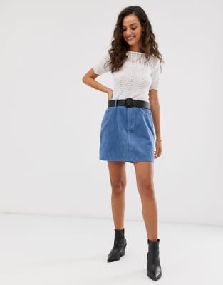 asos jeans skirt
