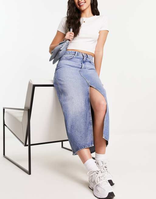 Denim discount midi rok