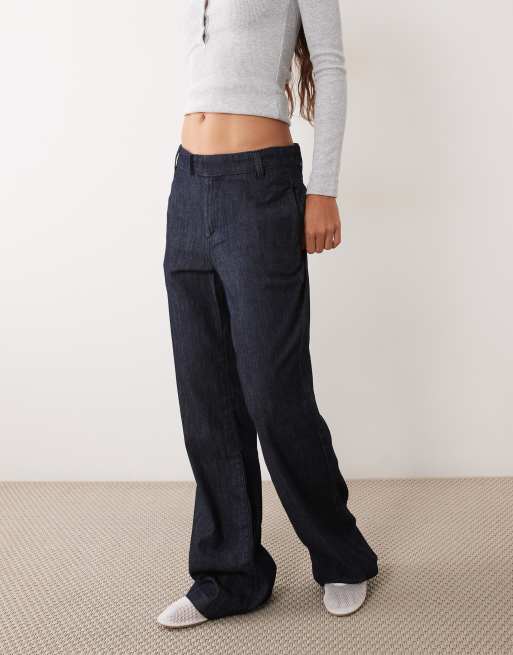 Mango denim trouser in indigo , 5 of 5