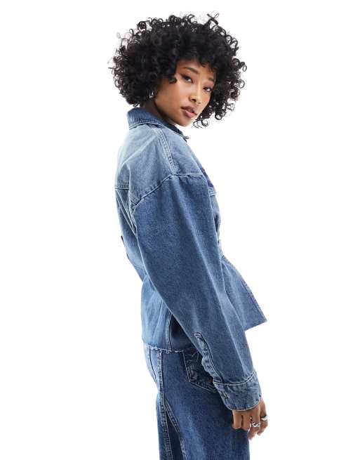 Denim wrap outlet jacket