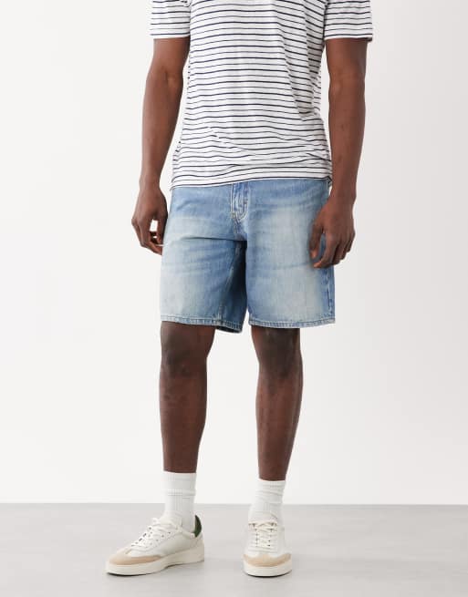 Mango - Denimshorts i lys vask i afslappet pasform, 2 af 5