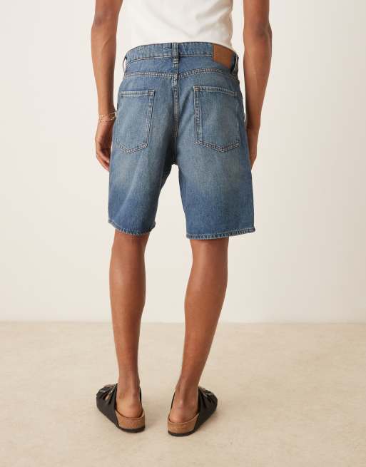 Mango - Denimshorts i mellemblå vask, 3 af 5