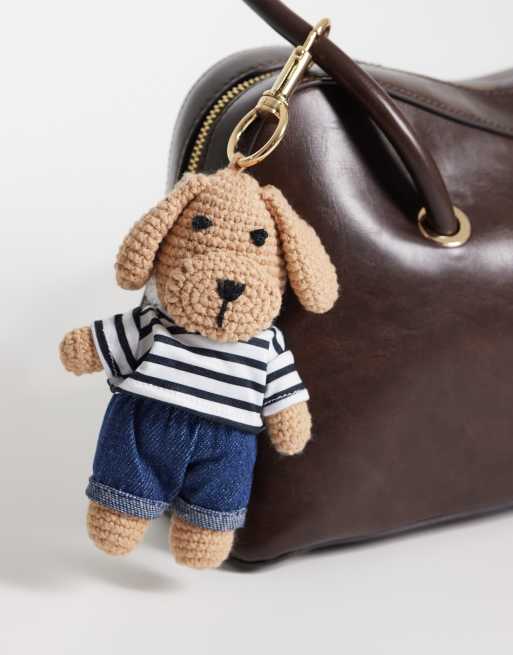 Mango dog keyring in blue, 2 of 3