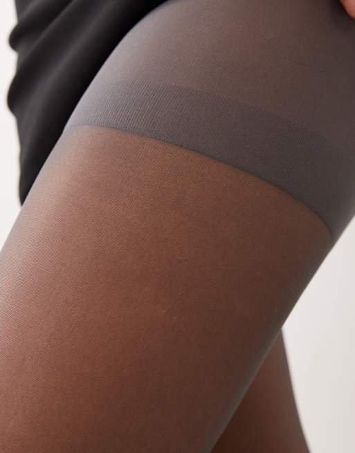 Mango - Doorschijnende panty in grijs, 4 van 4