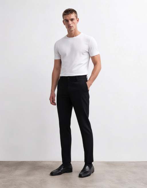 Mango dopasowane spodnie slim fit w czerni, 10 z 10