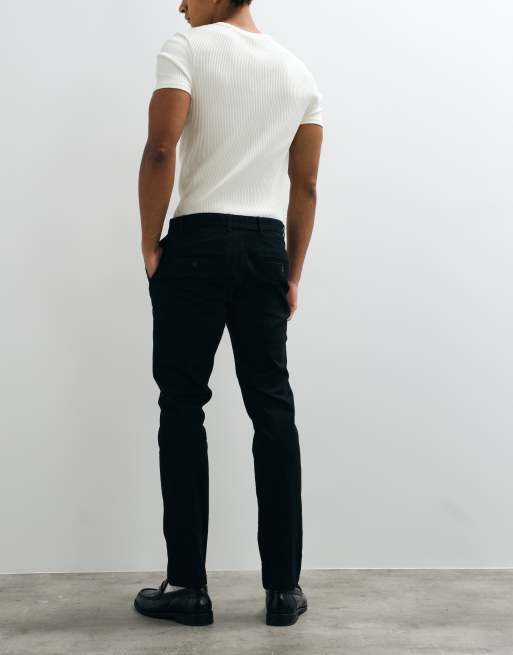 Mango dopasowane spodnie slim fit w czerni, 3 z 10