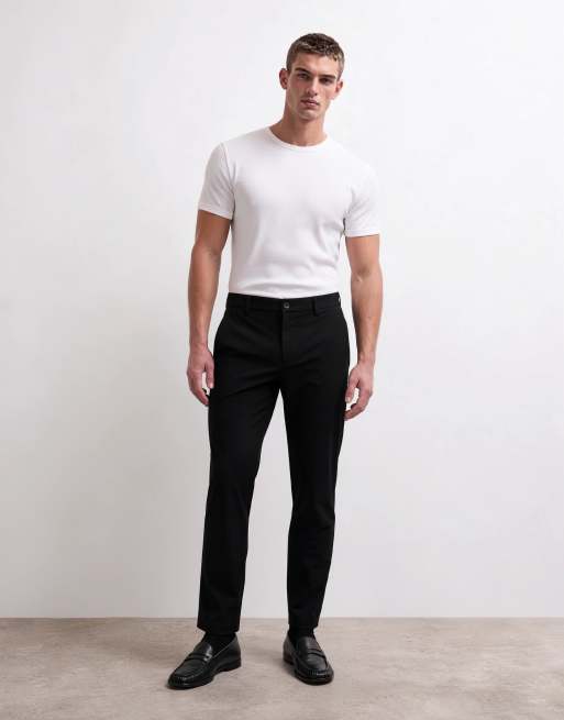 Mango dopasowane spodnie slim fit w czerni, 6 z 10