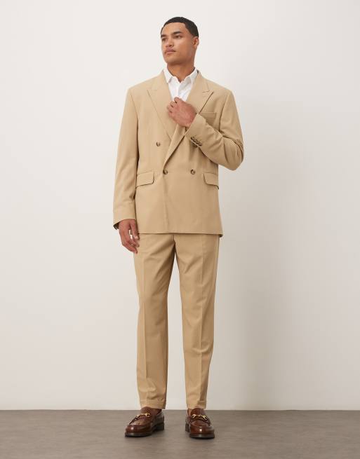 Mango - Double breasted blazer van co-ord set in beige, 2 van 5