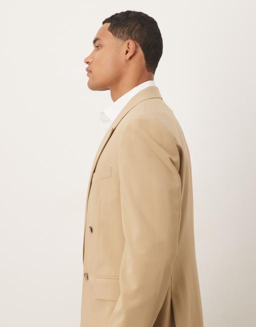 Mango - Double breasted blazer van co-ord set in beige, 4 van 5