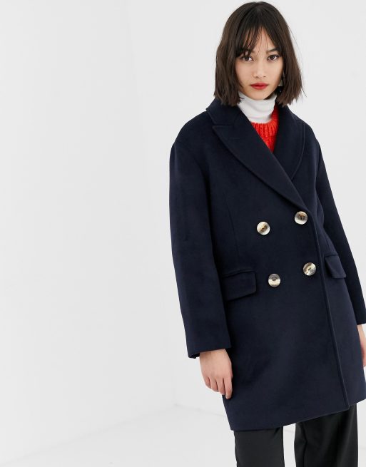 Short navy sale coat