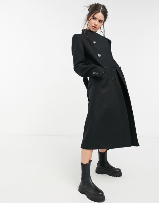 Mango black outlet coat