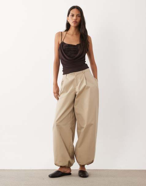 Mango double layer cami top in brown - view 1