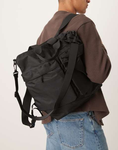 Mango double pocket backpack in black - view 1