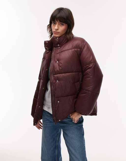 Mango Doudoune décontractée oversize avec col Bordeaux ASOS