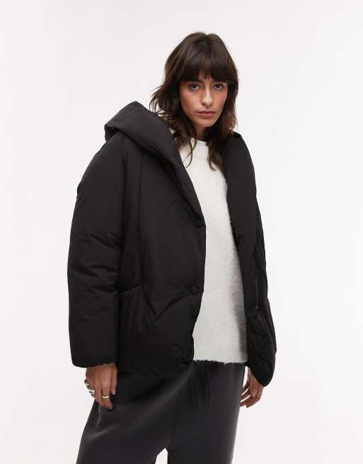 Mango black puffer coat on sale