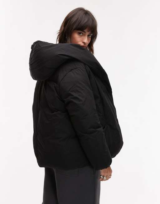 Mango Doudoune décontractée oversize avec col Noir ASOS