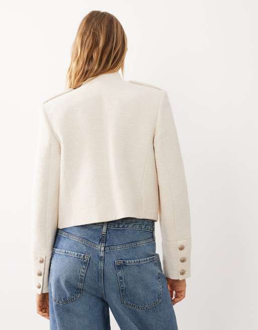 Mango drummer jacket in ecru, 4 of 4