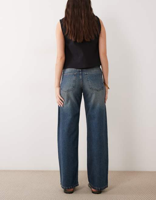 Mango - Dulce - Rechte jeans van 100% katoen in donkerblauwe wassing, 3 van 5
