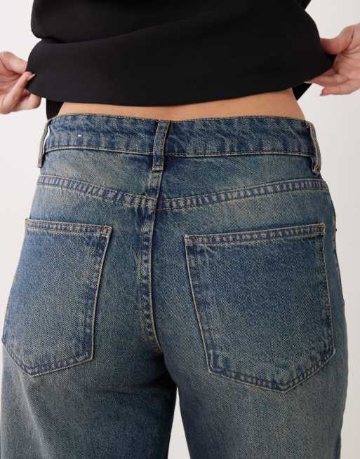 Mango - Dulce - Rechte jeans van 100% katoen in donkerblauwe wassing, 5 van 5