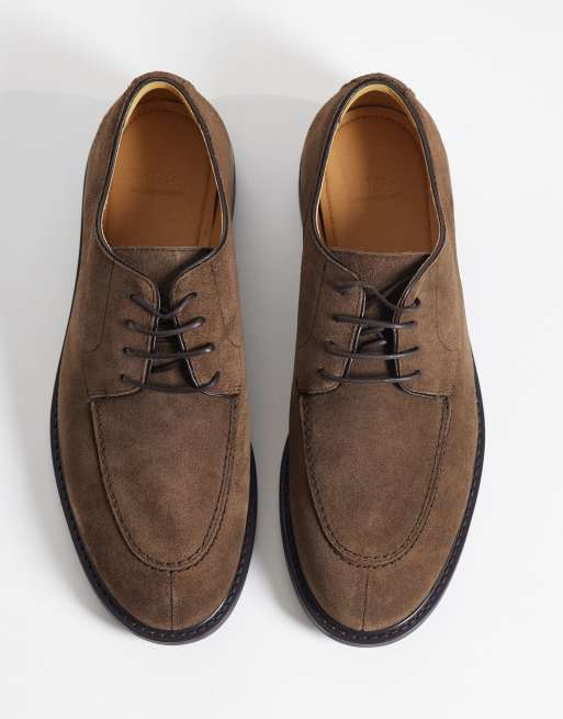 Mango echte leren brogues met veters in bruin, 2 van 4