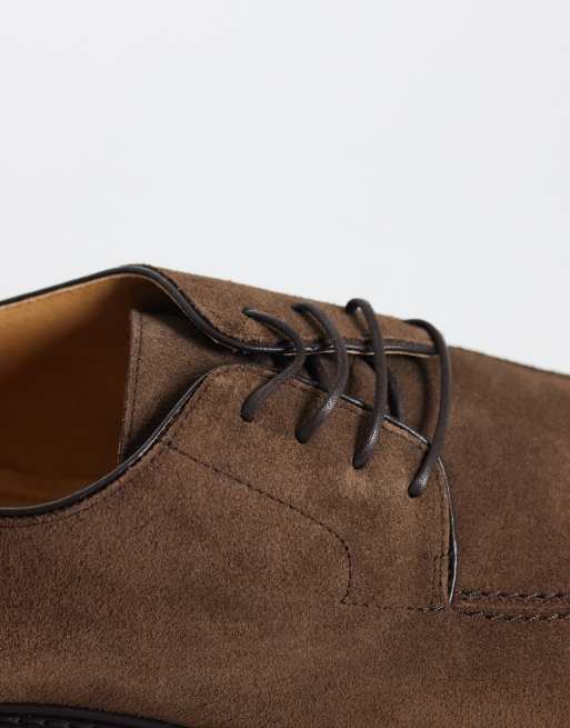 Mango echte leren brogues met veters in bruin, 3 van 4