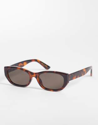 Mango - Eckige Sonnenbrille in Schildpattoptik-Brown