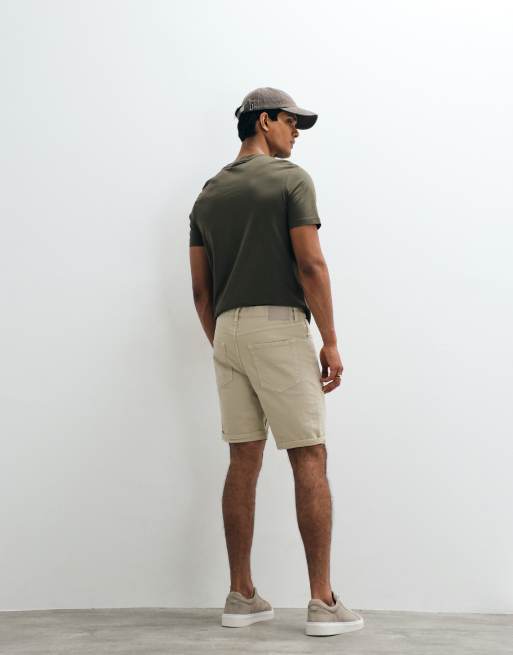 Mango - Ecrufarvede denimshorts, 4 af 5