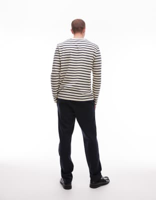 Mango Elastic Waist Sweatpants In Navy