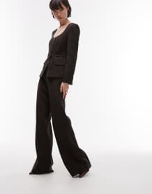 ASOS DESIGN cinch moulded hip blazer co ord in micro check