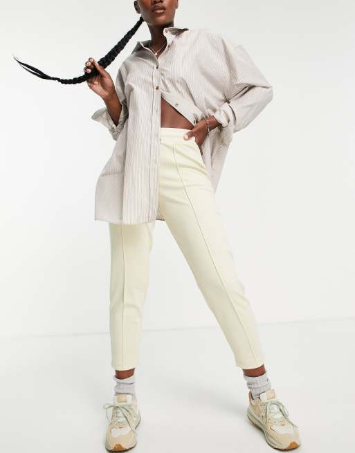 Mango elasticated sweatpant in beige - part of a set