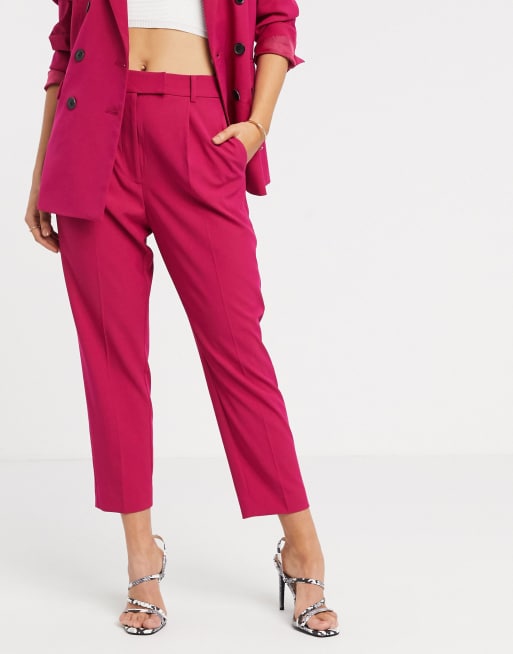 Mango blazer and trouser suit in hot pink