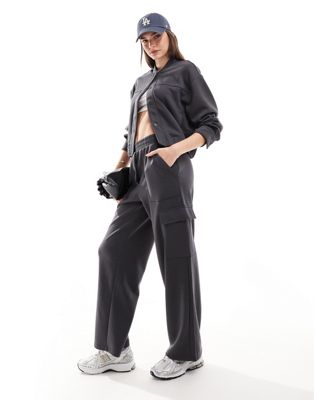 Mango elasticated waist relaxed jogger co-ord 44 in charcoal
