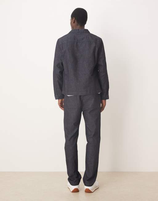 Mango Electra cotton straight jean co-ord in indigo, 2 of 5