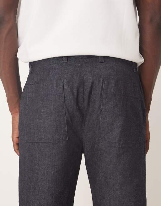 Mango Electra cotton straight jean co-ord in indigo, 4 of 5