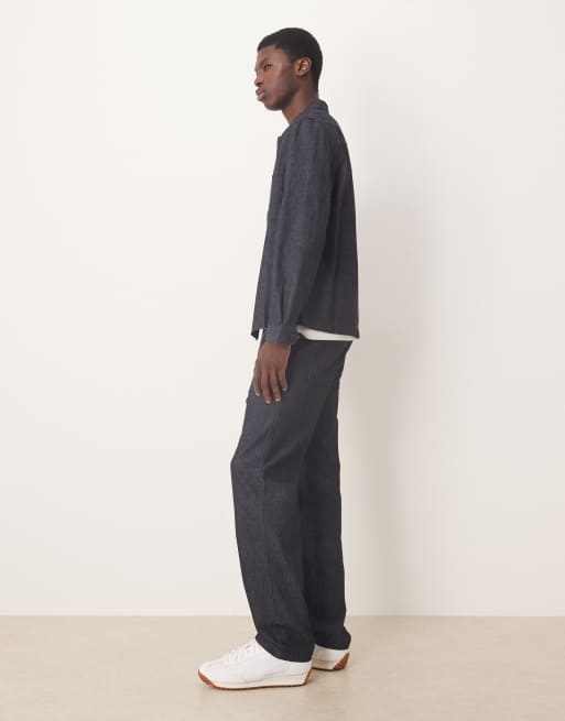 Mango - Electra - Indigoblå jeans i bomuld med lige ben - Del af sæt, 3 af 5