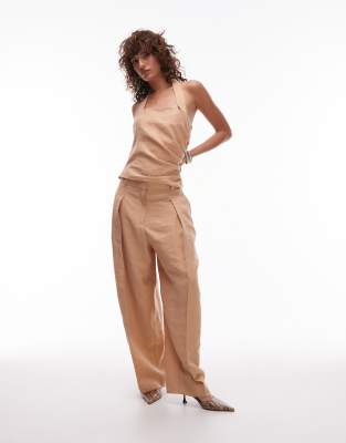 Mango - Elegante Ballonhose in Beige mit Bundfalte vorne, Kombiteil-Neutral