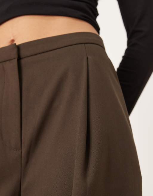 Mango - Elegante broek met naad aan de voorkant in kaki, 5 van 5