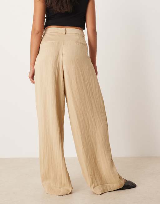Mango - Elegante broek met plooien aan de voorkant in beige, 3 van 5