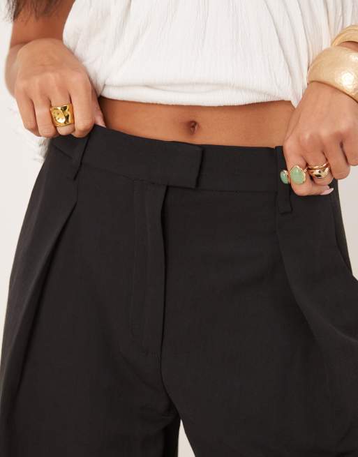 Mango - Elegante broek met plooien aan de voorkant in zwart, 2 van 5