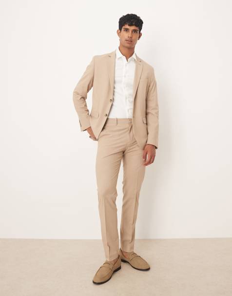 Mango - Elegante co-ord set met blazer en broek in ecru - view 1