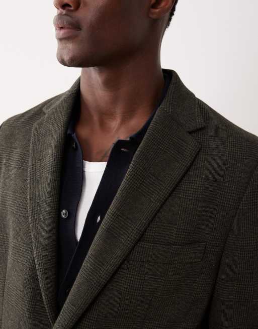 Mango - Elegante geruite blazer in kaki, 5 van 5