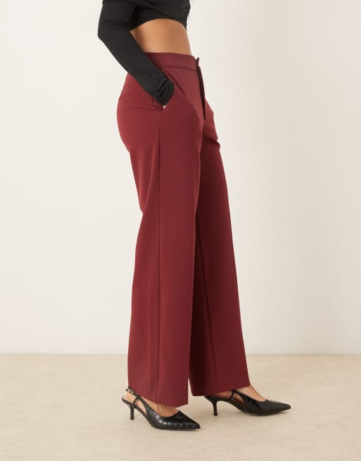 Mango – Elegante Hose in Burgunderrot mit geradem Schnitt, 2 von 5