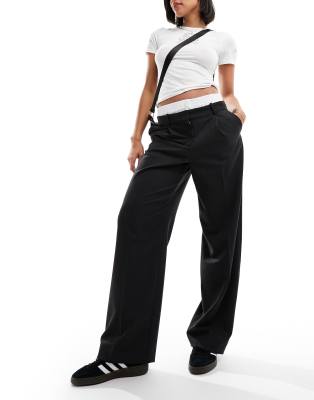 Mango - Elegante Hose in Dunkelgrau mit Bund im Boxershorts-Design