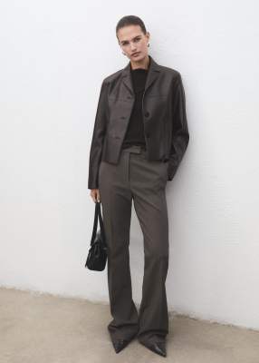 Mango - Elegante Hose in Grau mit schmalem Schnitt