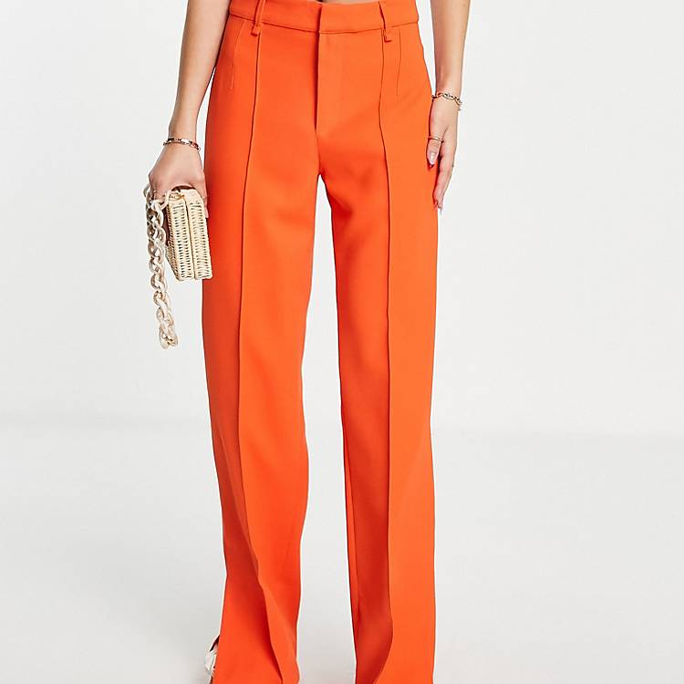 Mango – Elegante Hose in Orange mit geradem Bein | ASOS