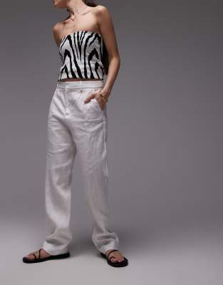 Mango - Elegante Leinenhose in Weiß