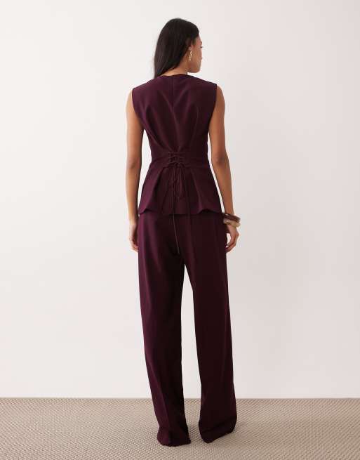 Mango - Elegante mouwloze jumpsuit in paars, 4 van 4