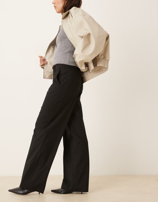 Mango - Elegante rechte broek met plooi aan de voorkant in zwart, 2 van 5