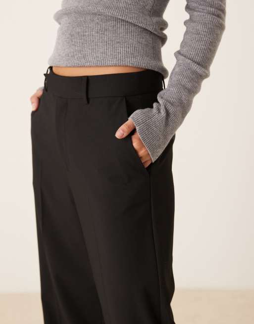 Mango - Elegante rechte broek met plooi aan de voorkant in zwart, 5 van 5