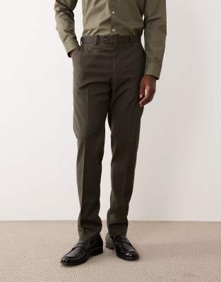 Elegante Slim Fit Hose in Khaki, Kombiteil-Grün Grün 40